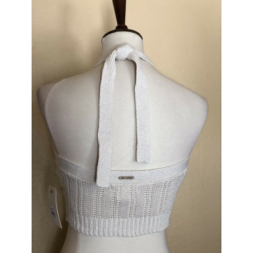 Billabong Womens Ivory Knit Sands Halter Crop Top - Picture 7 of 9